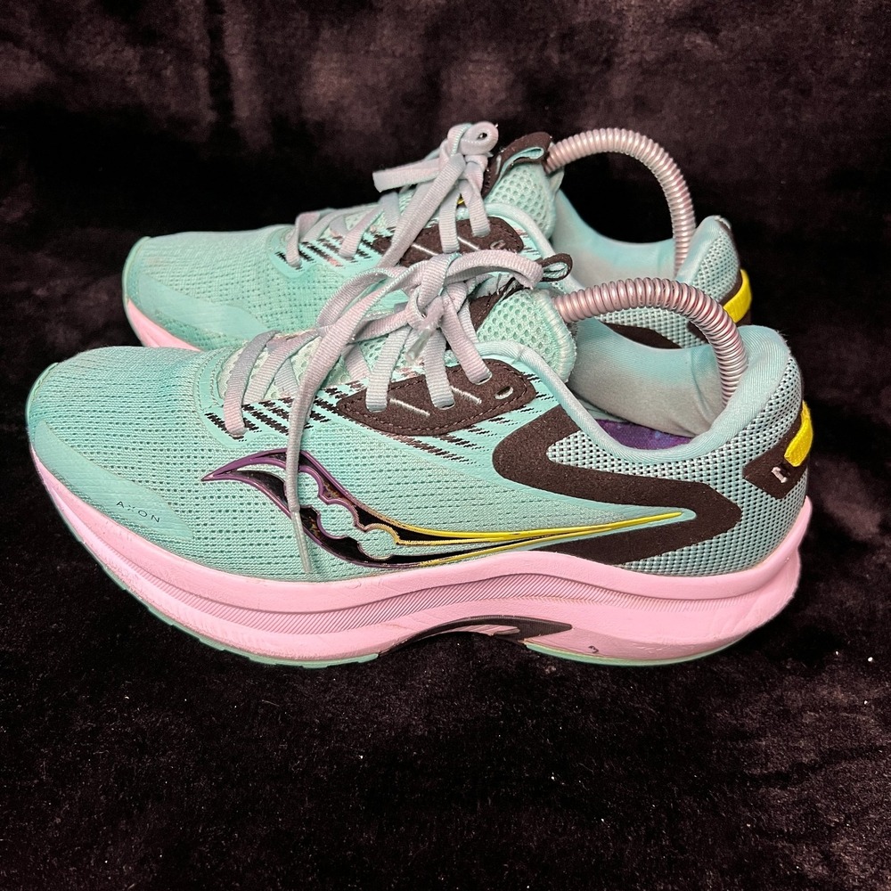 Saucony Axon 2 S10732-26‎ Womens US 9 Sneakers Blue Cool Mint Acid Running Shoes